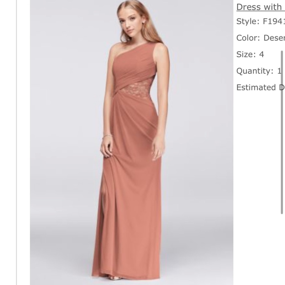NWT David’s Bridal Customized Bridesmaid dress